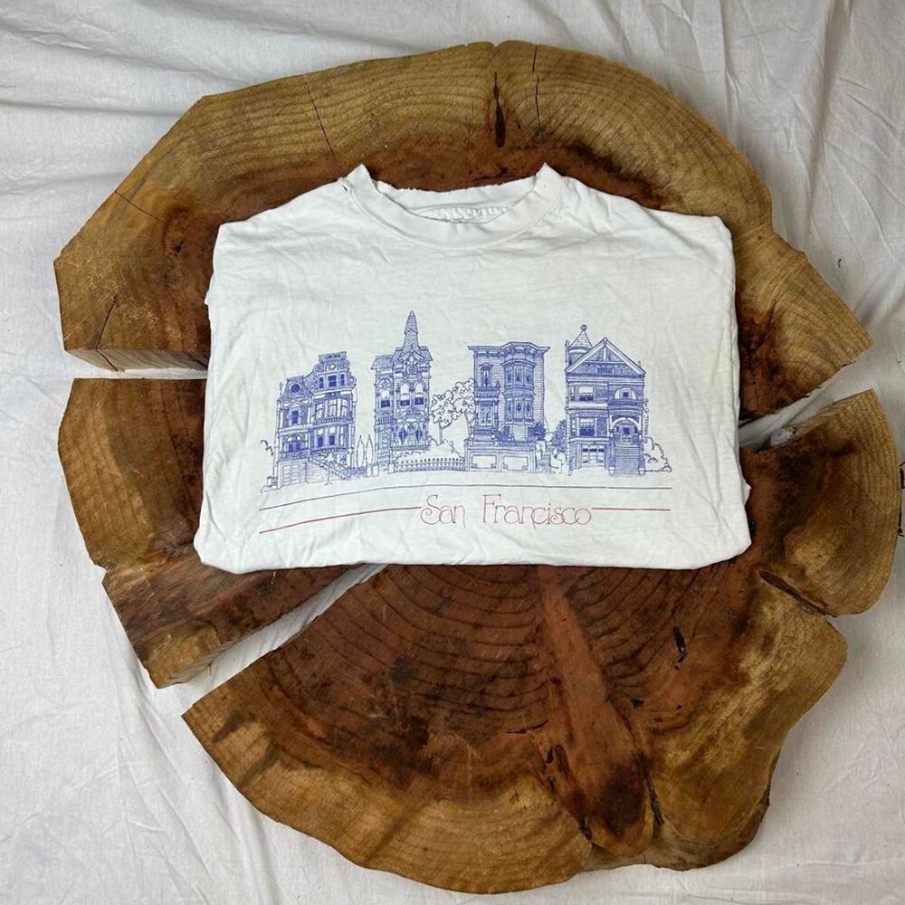 Hanes Men's White and Blue T-shirt